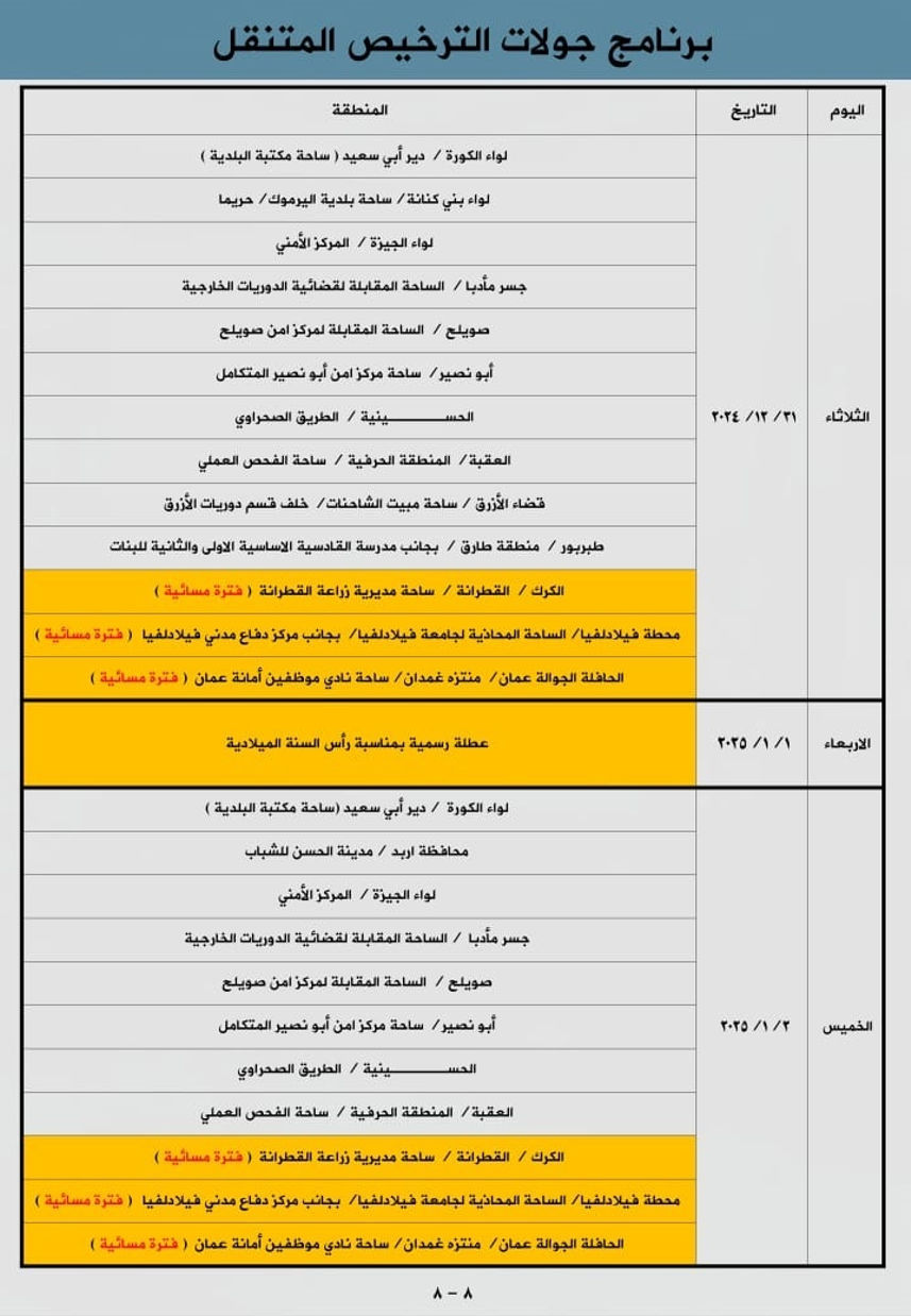 ترخيص متنقل شهر ديسمبر 2024